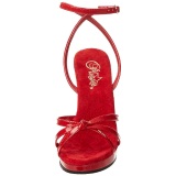 Rojo Charol 12 cm FLAIR-436 Sandalias Femininas Planos