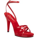 Rojo Charol 12 cm FLAIR-436 Sandalias Femininas Planos