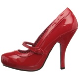 Rojo Charol 12 cm retro vintage CUTIEPIE-02 zapatos mary jane con plataforma escondida