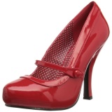 Rojo Charol 12 cm retro vintage CUTIEPIE-02 zapatos mary jane con plataforma escondida