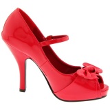 Rojo Charol 12 cm retro vintage CUTIEPIE-08 Plataforma Zapatos de Saln