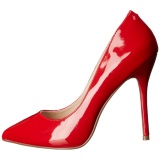 Rojo Charol 13 cm AMUSE-20 Stiletto zapatos tacn de aguja