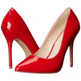 Rojo Charol 13 cm AMUSE-20 Stiletto zapatos tacn de aguja