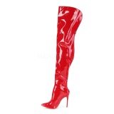 Rojo Charol 13 cm COURTLY-3012 botas altas pleaser