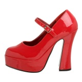 Rojo Charol 13 cm DOLLY-50 Mary Jane Plataforma Zapatos de Saln