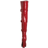 Rojo Charol 13 cm ELECTRA-3028 Largas Botas Altas para Hombres