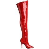 Rojo Charol 13 cm SEDUCE-3000 Largas Botas Altas para Hombres