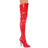 Rojo Charol 13 cm SEDUCE-3000 Largas Botas Altas para Hombres