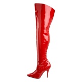 Rojo Charol 13 cm SEDUCE-3010 Largas Botas Altas para Hombres