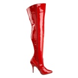 Rojo Charol 13 cm SEDUCE-3010 Largas Botas Altas para Hombres