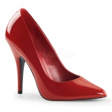 Rojo Charol 13 cm SEDUCE-420 zapatos de saln puntiagudos