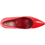 Rojo Charol 13 cm SEDUCE-420 zapatos de saln puntiagudos