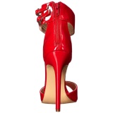 Rojo Charol 13 cm SEXY-19 Sandalias Altos de Noche con Tacn