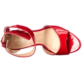 Rojo Charol 13 cm SEXY-19 Sandalias Altos de Noche con Tacn