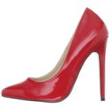 Rojo Charol 13 cm SEXY-20 zapatos tacn de aguja puntiagudos