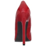 Rojo Charol 13 cm SEXY-20 zapatos tacn de aguja puntiagudos