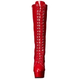 Rojo Charol 15,5 cm DELIGHT-2023 Plataforma Botas Media