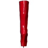 Rojo Charol 15,5 cm DELIGHT-2023 Plataforma Botas Media