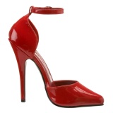 Rojo Charol 15 cm DOMINA-402 zapatos de saln tacn bajo