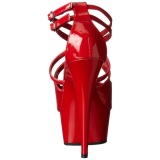 Rojo Charol 15 cm Pleaser DELIGHT-612 Plataforma Zapatos de Saln