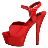 Rojo Charol 15 cm Pleaser KISS-209 Tacn Alto Plataforma