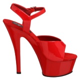 Rojo Charol 15 cm Pleaser KISS-209 Tacn Alto Plataforma