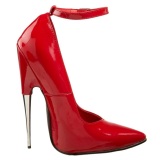 Rojo Charol 15 cm SCREAM-12 Stiletto Zapatos Tacn de Aguja