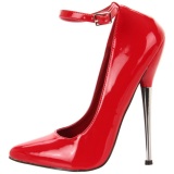 Rojo Charol 16 cm DAGGER-12 Stiletto Zapatos Tacn de Aguja