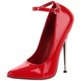 Rojo Charol 16 cm DAGGER-12 Stiletto Zapatos Tacn de Aguja