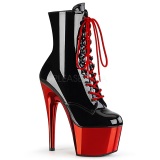 Rojo Charol 18 cm ADORE-1020 botines mujer con plataforma cromo