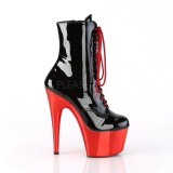 Rojo Charol 18 cm ADORE-1020 botines mujer con plataforma cromo