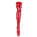 Rojo Charol 18 cm ADORE-3000 over knee botas altas con tacn