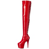 Rojo Charol 18 cm ADORE-3063 Botas de mujer hasta la rodilla