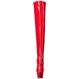 Rojo Charol 18 cm ADORE-3063 Botas de mujer hasta la rodilla