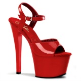 Rojo Charol 18 cm Pleaser SKY-309 Tacn Alto Plataforma