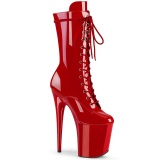 Rojo Charol 20 cm FLA-1050 botinhas tacones extremos plataforma