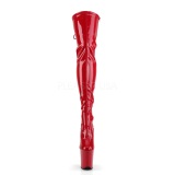 Rojo Charol 20 cm FLAMINGO-3063 Botas de mujer hasta la rodilla