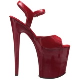 Rojo Charol 20 cm Pleaser FLAMINGO-809 Tacn Alto Plataforma