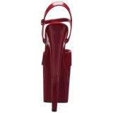 Rojo Charol 20 cm Pleaser FLAMINGO-809 Tacn Alto Plataforma