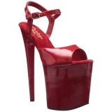 Rojo Charol 20 cm Pleaser FLAMINGO-809 Tacn Alto Plataforma