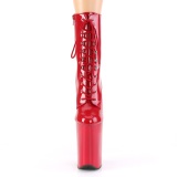 Rojo Charol 23 cm INFINITY-1020 botinhas tacones extremos plataforma