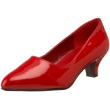 Rojo Charol 5 cm FAB-420W zapatos de saln tacn bajo