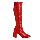 Rojo Charol 7,5 cm GOGO-300 Botas de mujer para Hombres