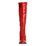 Rojo Charol 7,5 cm GOGO-300 Botas de mujer para Hombres