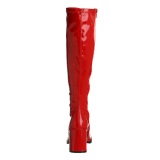 Rojo Charol 7,5 cm GOGO-300 Botas de mujer para Hombres