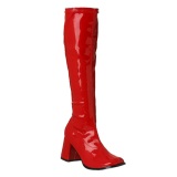 Rojo Charol 7,5 cm GOGO-300 Botas de mujer para Hombres