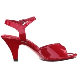 Rojo Charol 8 cm BELLE-309 Sandalias Femininas Planos