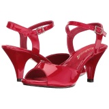 Rojo Charol 8 cm BELLE-309 Sandalias Femininas Planos