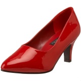 Rojo Charol 8 cm DIVINE-420W Zapatos de Saln para Hombres