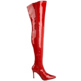 Rojo Charol 9,5 cm LUST-3000 over knee botas altas con tacn